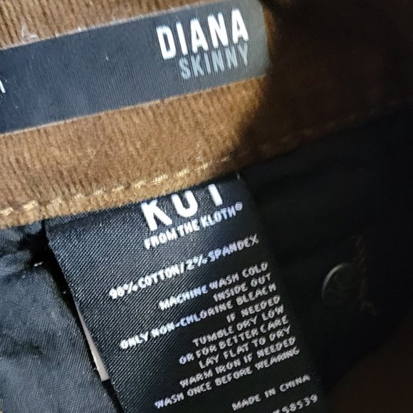 Kut from the Kloth Diana Corduroy Relaxed Fit Skinny Size 2 - Picture 12 of 12